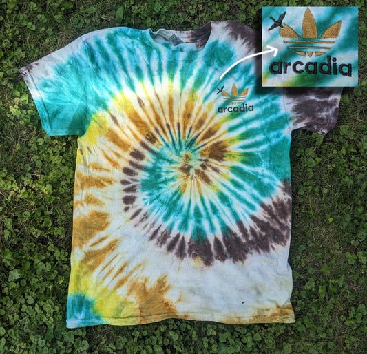 Goose Arcadia + Adidas Hand Dyed Tee, Front View.